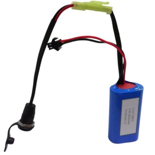Custom 18650 Li Ion Battery Pack 2cells In Series With Barrel Connector DC5521 nữ
