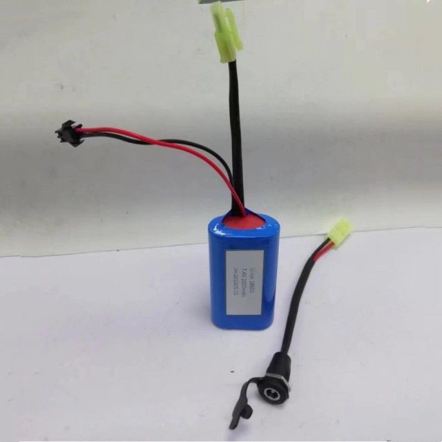 Custom 18650 Li Ion Battery Pack 2cells In Series With Barrel Connector DC5521 nữ
