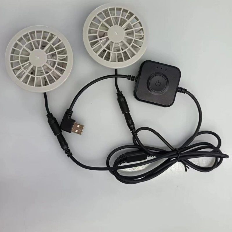 Động cơ không bàn chải Nhật Bản điều hòa khí vest quạt nhỏ hai quạt trong một nhẹ