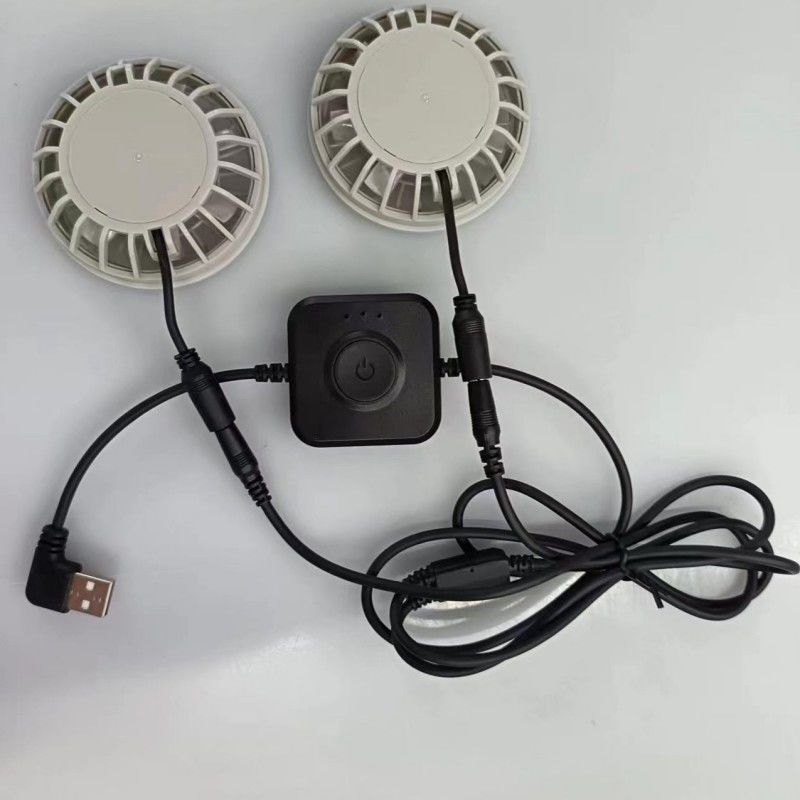Động cơ không bàn chải Nhật Bản điều hòa khí vest quạt nhỏ hai quạt trong một nhẹ