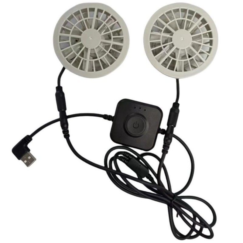 Động cơ không bàn chải Nhật Bản điều hòa khí vest quạt nhỏ hai quạt trong một nhẹ