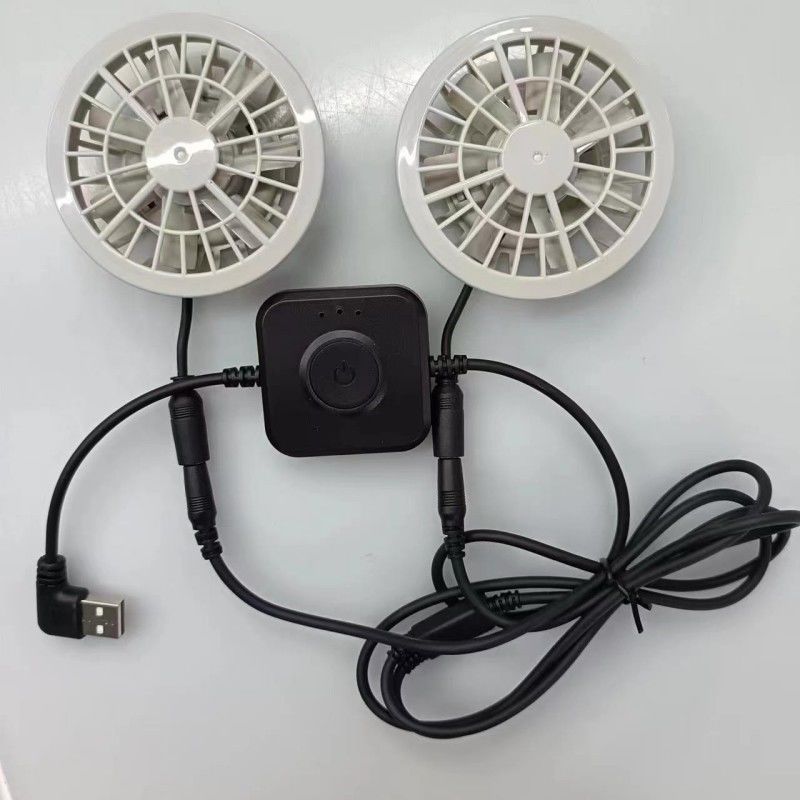 Động cơ không bàn chải Nhật Bản điều hòa khí vest quạt nhỏ hai quạt trong một nhẹ
