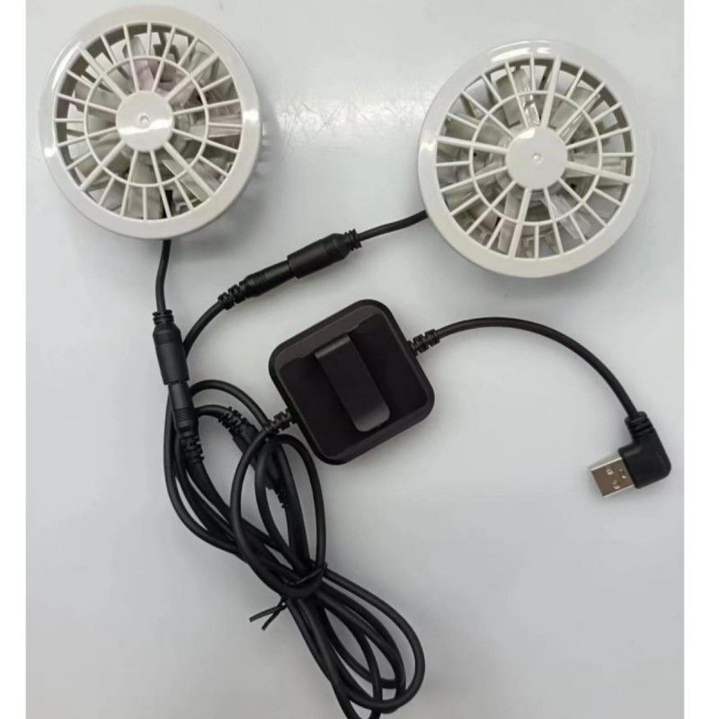 Động cơ không bàn chải Nhật Bản điều hòa khí vest quạt nhỏ hai quạt trong một nhẹ