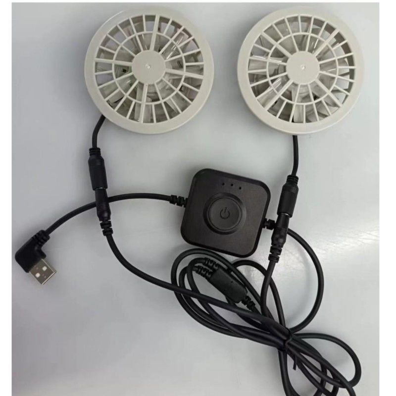 Động cơ không bàn chải Nhật Bản điều hòa khí vest quạt nhỏ hai quạt trong một nhẹ