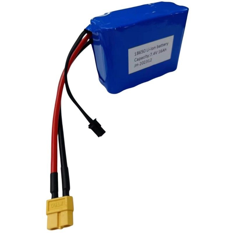 Bộ pin tùy chỉnh 7.4V 16Ah 2S5P 18650 Cell 3200mAh BMS 25A Với cắm sạc MX3.0
