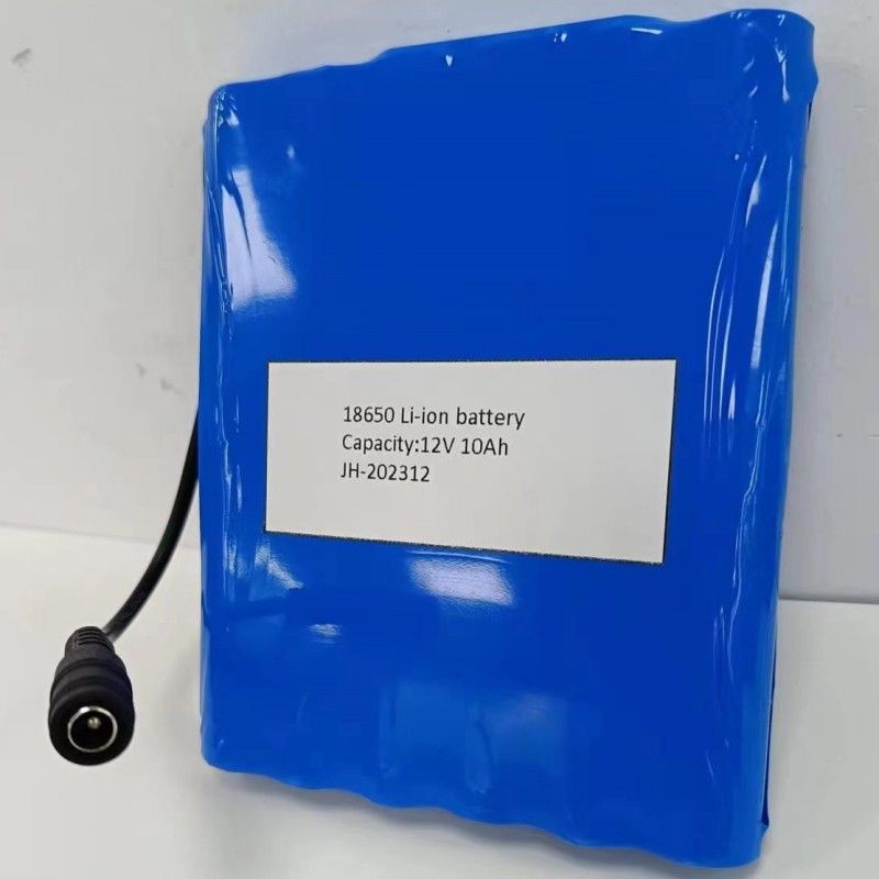 Bộ pin phẳng 12V 10Ah 18650 pin lithium 3s4p với cắm DC nữ cho PVC đệm sưởi ấm