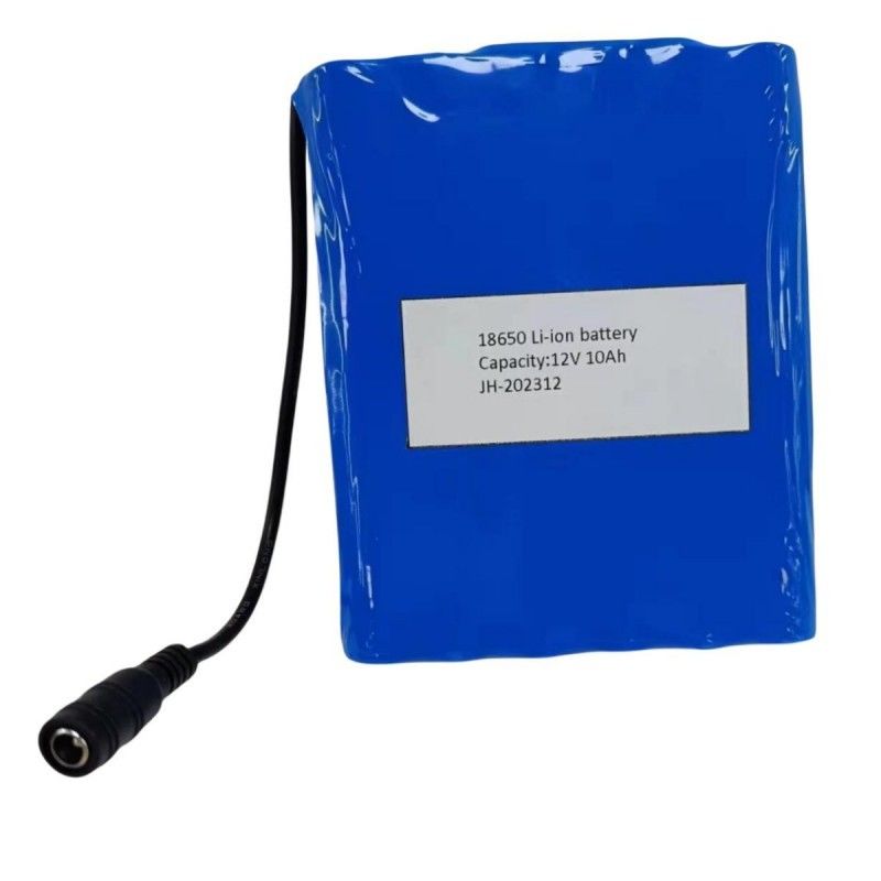 Bộ pin phẳng 12V 10Ah 18650 pin lithium 3s4p với cắm DC nữ cho PVC đệm sưởi ấm
