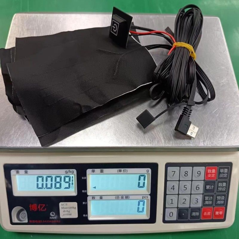 6 trong 1 bộ đệm sưởi tùy chỉnh cho quần áo mỗi 10 X 15cm Đen 5V USB với công tắc