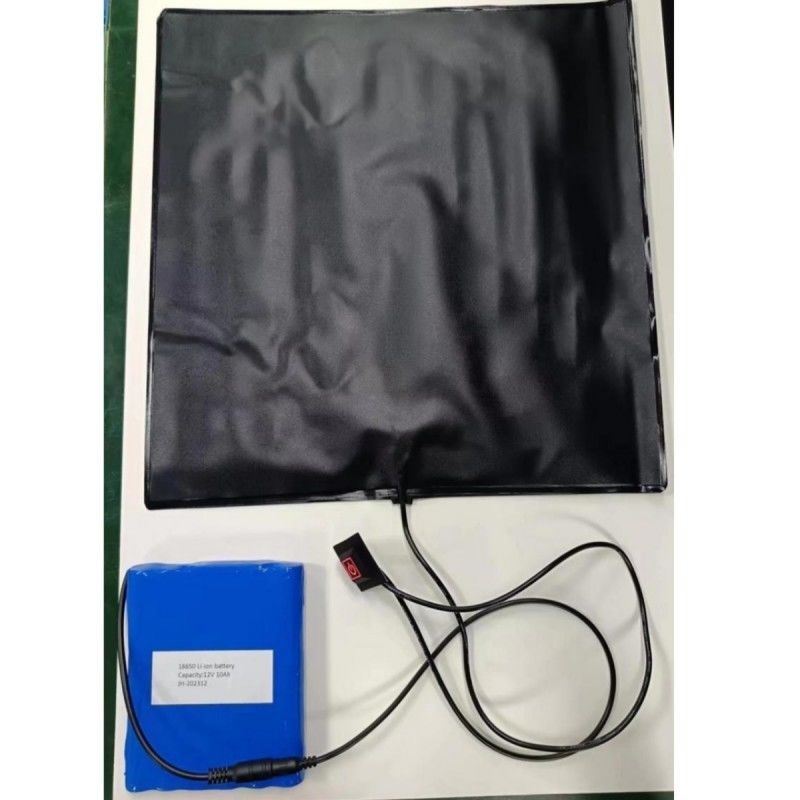 Phân phối thực phẩm nóng PVC đệm sưởi 12V 10Ah Đệm sưởi pin kích thước 30x30cm