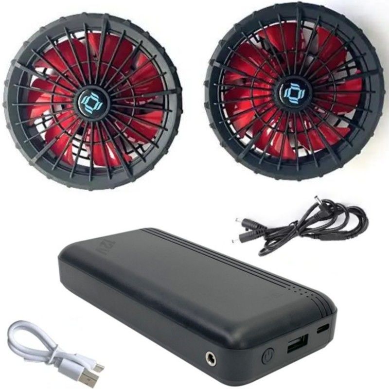 Không khí điều hòa áo khoác làm mát quạt pin 12v 20000mAh tốc độ cao 10H thời gian làm việc