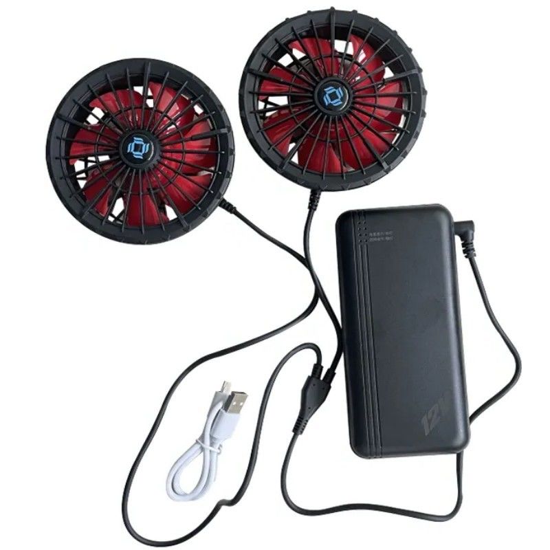 12v pin áo khoác làm mát quạt đặt tốc độ đầy đủ 12 giờ làm việc cho làm mát áo khoác áo khoác