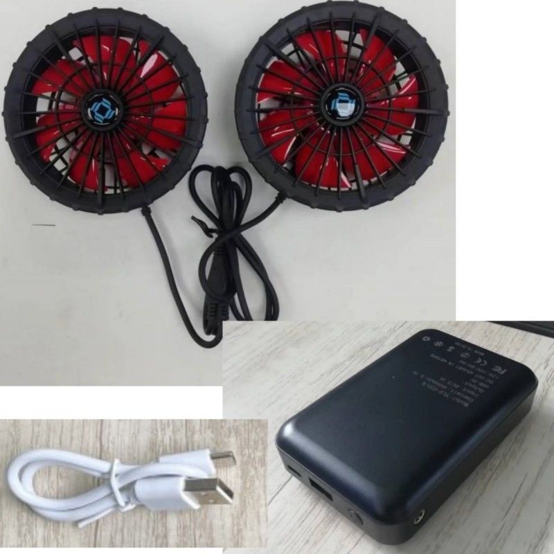 Quần áo làm việc áo khoác làm mát quạt bộ pin 12V 10000mAh với động cơ không chải Trung Quốc