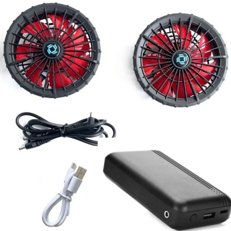 Quần áo làm việc áo khoác làm mát quạt bộ pin 12V 10000mAh với động cơ không chải Trung Quốc