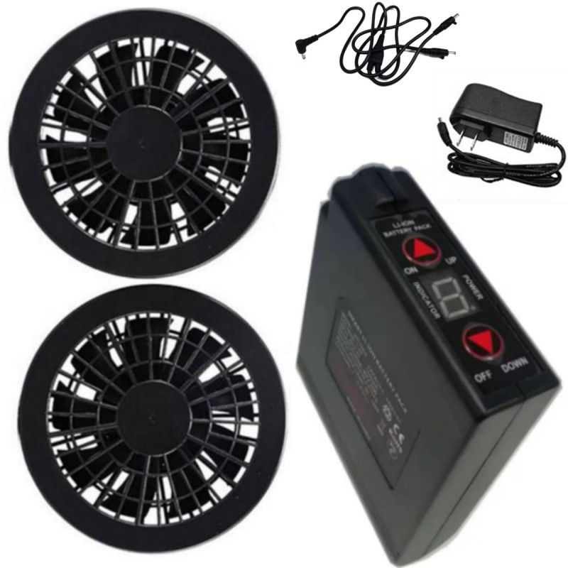 7.2V Jacket Cooling Fan Battery Set 4400mAh Với Bộ sạc Cho Quần áo làm việc mùa hè