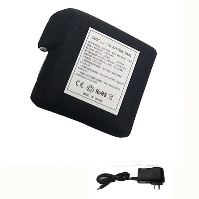 Pin bao bọc vải đen 7.4V 4400mAh 5200mAh 6400mAh 7000mAh pin cho áo khoác sưởi ấm