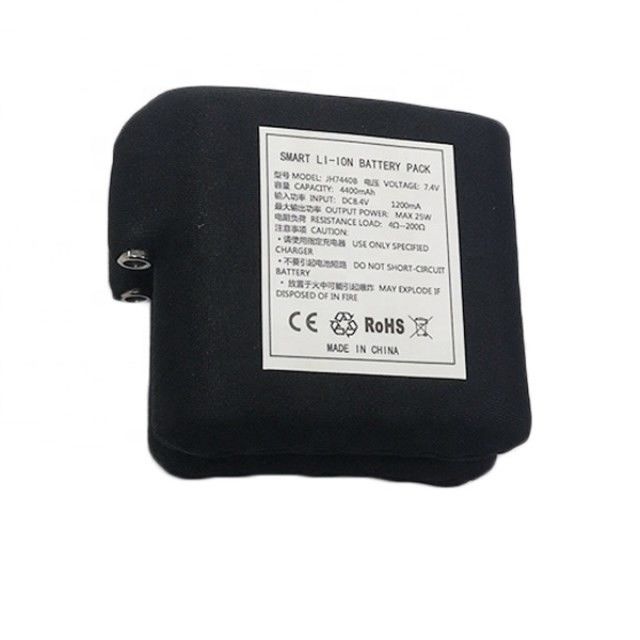 Pin bao bọc vải đen 7.4V 4400mAh 5200mAh 6400mAh 7000mAh pin cho áo khoác sưởi ấm