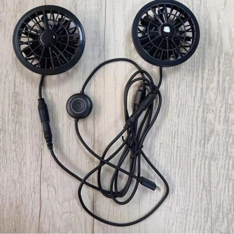 Quạt quần 2pcs Quạt làm mát nhỏ 5V Với cắm loại C