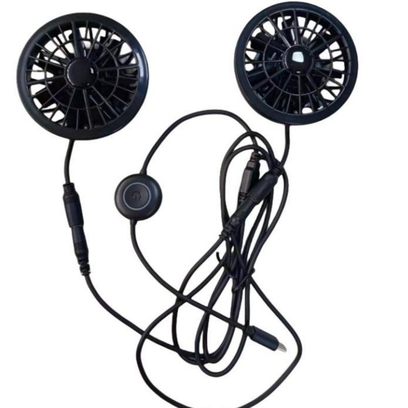 Quạt quần 2pcs Quạt làm mát nhỏ 5V Với cắm loại C