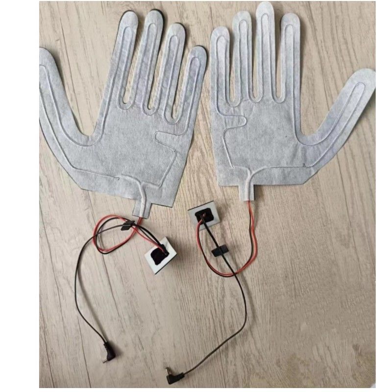 Bộ đệm sưởi 7.4V tùy chỉnh cho găng tay với jack DC 3.5x1.35mm