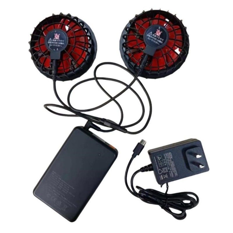 Bộ pin quạt 19V 20000mAh Cho áo khoác làm mát mùa hè 12h thời gian làm việc