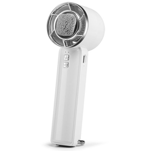 Máy quạt làm mát bán dẫn nhỏ Năm cấp gió mạnh Máy quạt lạnh băng không lưỡi dao Máy quạt cầm tay mini với máy làm mát băng