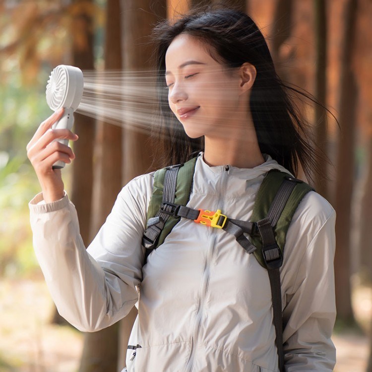 Quạt cầm tay LED kỹ thuật số chạy bằng pin, quạt đeo cổ, quạt điện cầm tay, có thể gập lại để đi du lịch