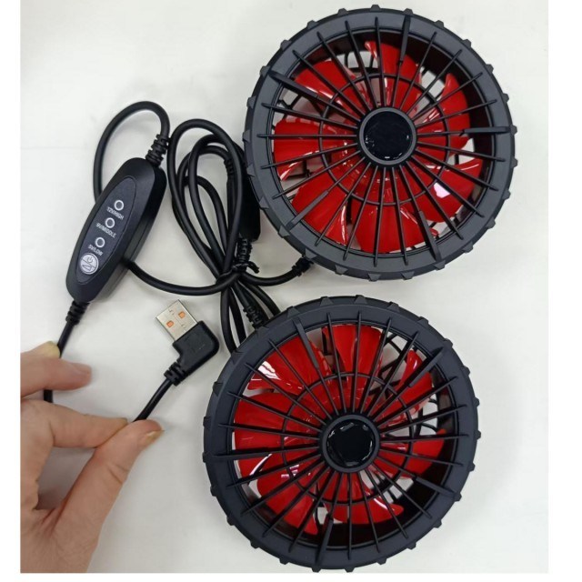 Quạt làm mát áo khoác 12V Quạt Điều khiển USB Tốc độ gió 12V Cao 9V Vừa 5V Thấp