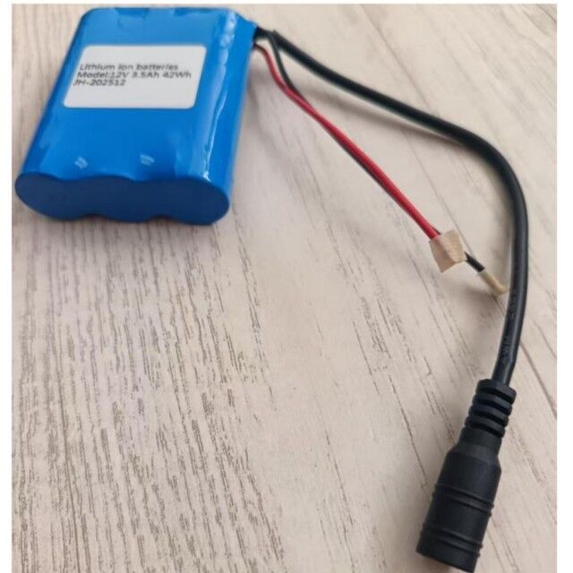 Bộ pin 11.1V 12V tùy chỉnh 18650 3s1p 12V 3.5Ah Pin với cắm DC cho đèn LED