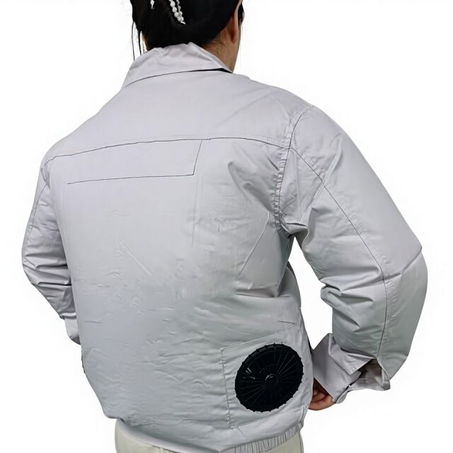 Áo khoác bảo hộ lao động mùa hè Áo khoác dài tay 100% cotton có quạt dự phòng 10000mAh cho thợ hàn