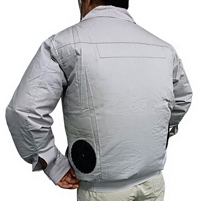Áo khoác bảo hộ lao động mùa hè Áo khoác dài tay 100% cotton có quạt dự phòng 10000mAh cho thợ hàn