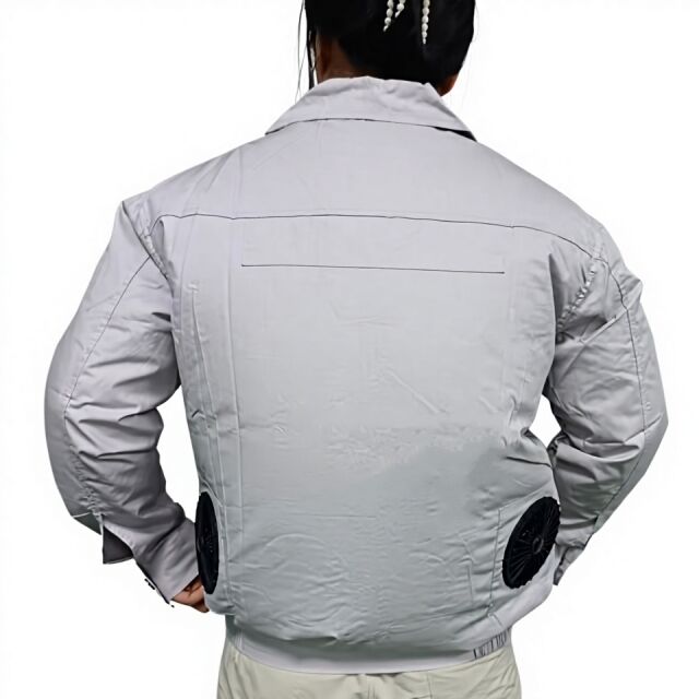 Áo khoác bảo hộ lao động mùa hè Áo khoác dài tay 100% cotton có quạt dự phòng 10000mAh cho thợ hàn